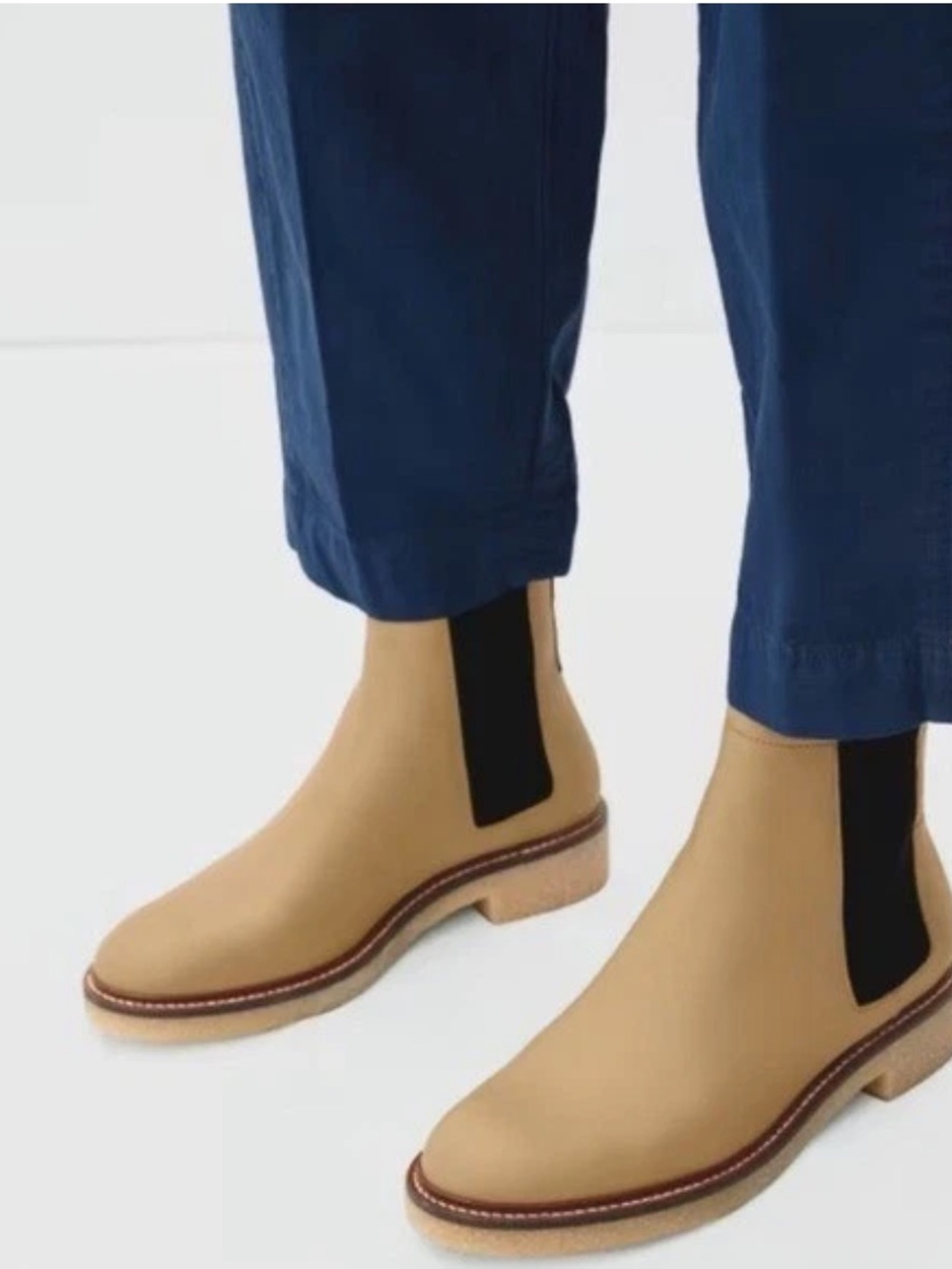 Everlane Italian Leather Chelsea Boots Tan Size 10